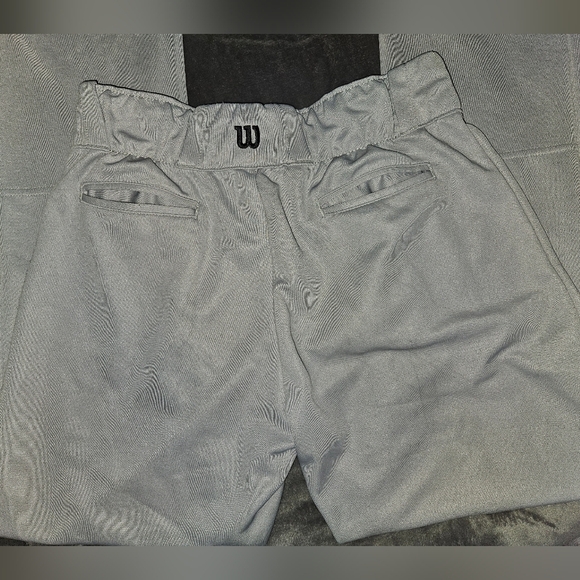 Men's Wilson Gray Baseball Straight Leg Pants. Size Large, Used Condition. - Picture 5 of 6
